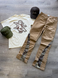 StyleGods Angel T Shirt - Tan\Olive\Brown