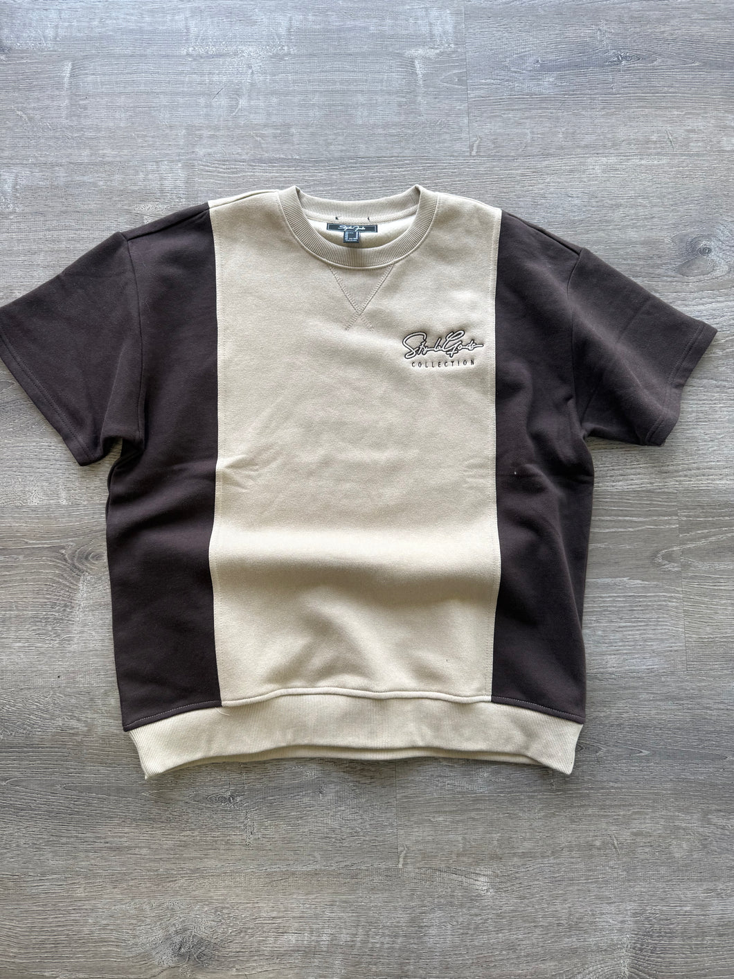 StyleGods Short Sleeve Fleece -Brown