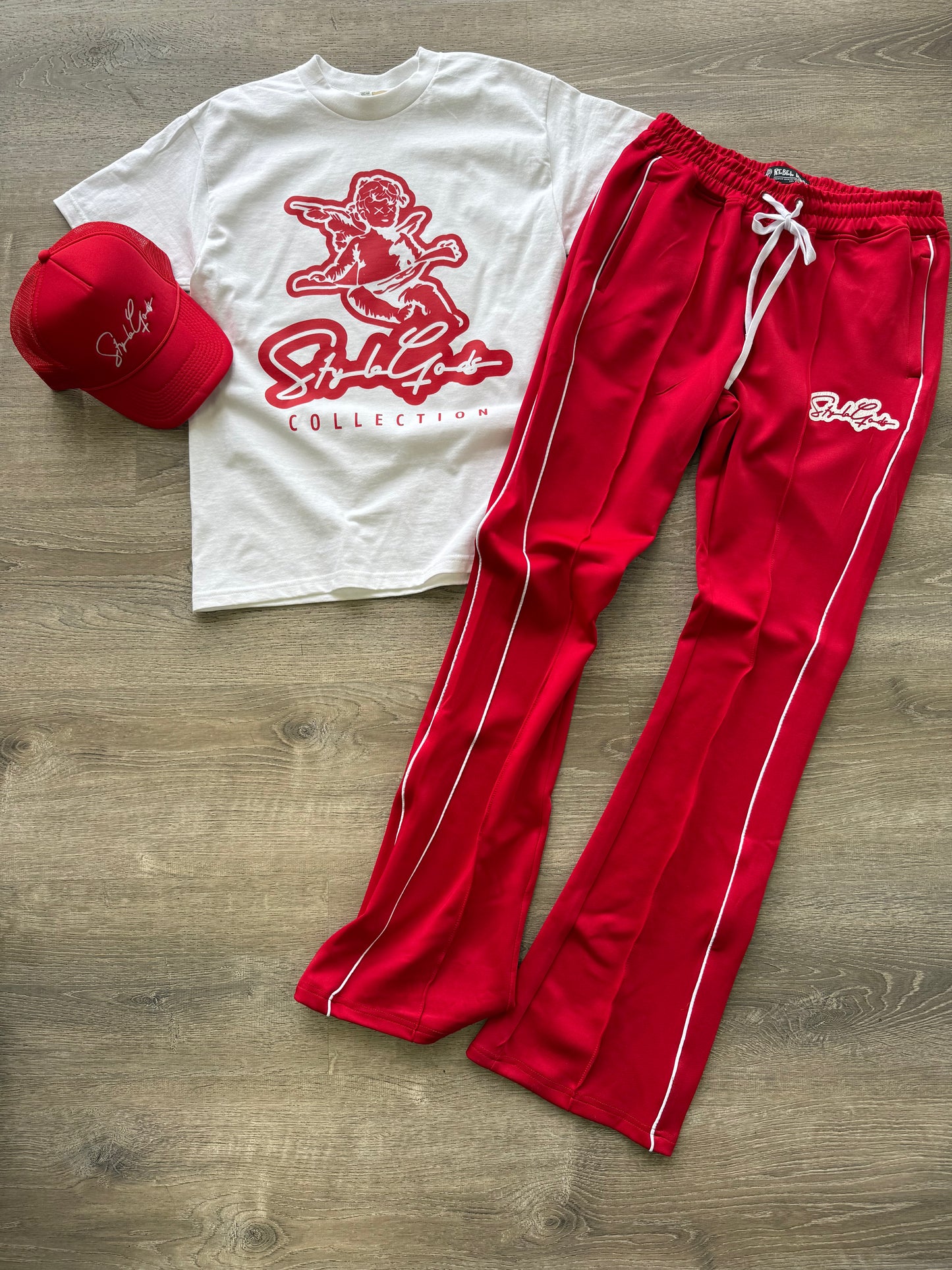StyleGods Angel T Shirt - white\red