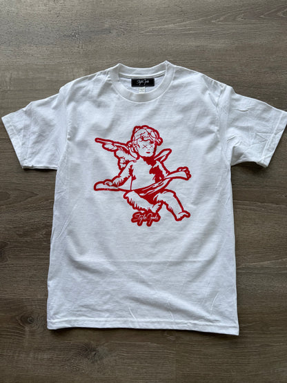 StyleGods Angel T Shirt - white\Red