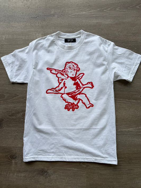 StyleGods Angel T Shirt - white\Red