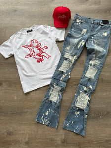 StyleGods Angel T Shirt - white\Red