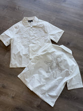 StyleGod Angel White Crop Button up Shirt - Nailhead