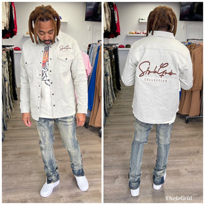 StyleGods Style Script Denim Shirt - Tan