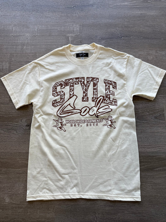 StyleGods Style Collection Bandana T Shirt - Tan\Brown