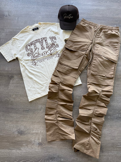 StyleGods Style Collection Bandana T Shirt - Tan\Brown