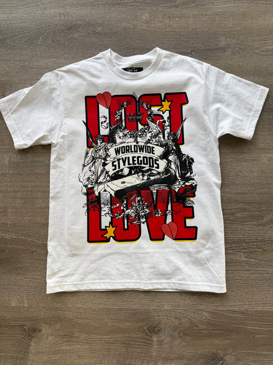 StyleGods Lost Love T Shirt - White\Red
