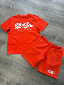 StyleGods Fleece Short Set - Orange