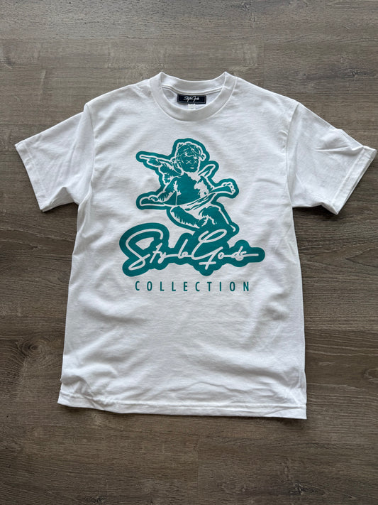 StyleGods Angel T Shirt - white\Teal