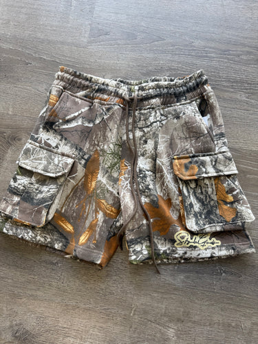 12 Nation Fleece Camo Short 9616-Brown Tree Camo