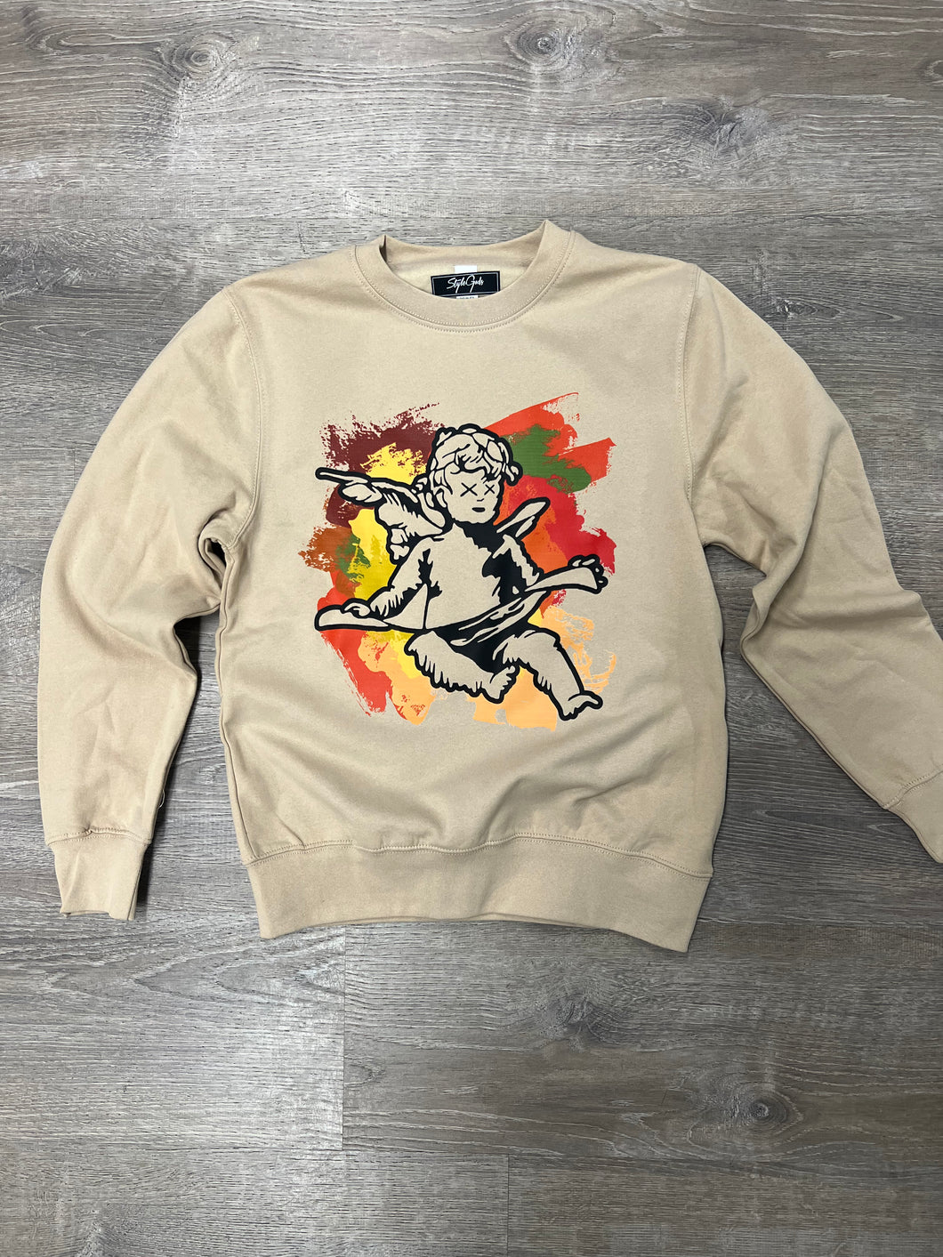 StyleGods Paint Splash Crew - Tan/Multi