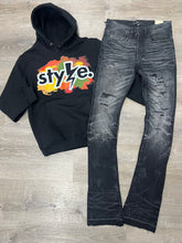 StyleGods Style Script Paint Splash Hoodie- Black/Multi