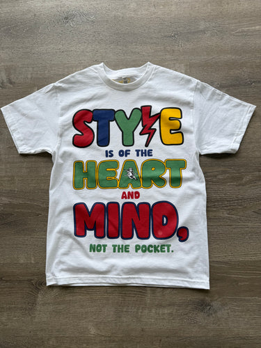 StyleGods Style Heart Mind T Shirt - White\Multi