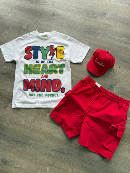 StyleGods Style Heart Mind T Shirt - White\Multi
