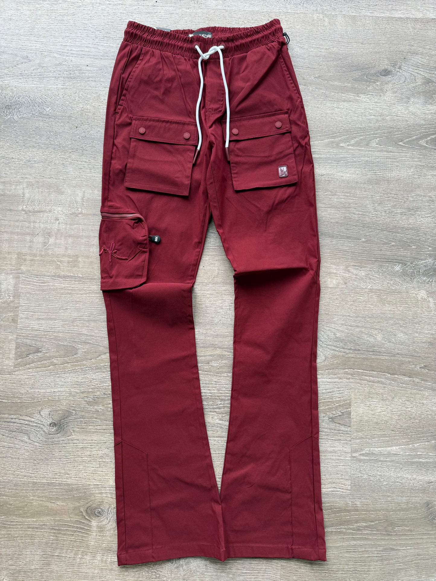 Makobi NYLON Stacked Cargo- Maroon