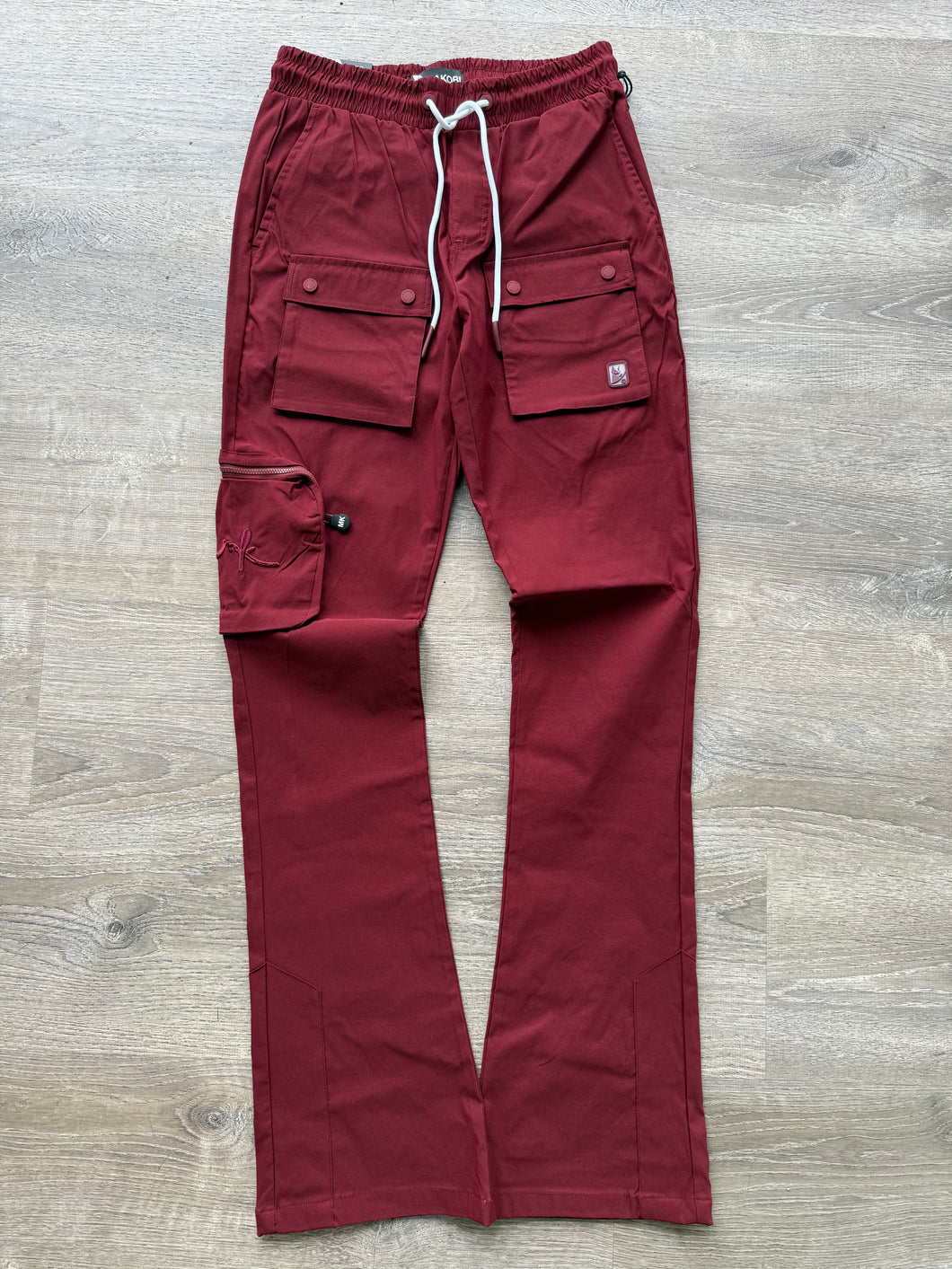 Makobi NYLON Stacked Cargo- Maroon