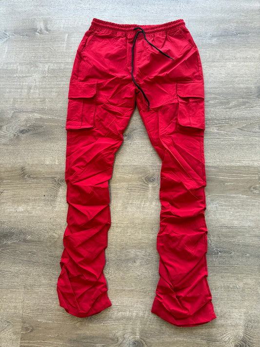 Rebel NYLON Stacked Cargo 100-422 Red