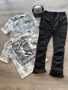 Rebel NYLON Stacked Cargo 100-422 Black