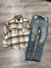 StyleGods Angel Flannel Shirt - Cream/Tan