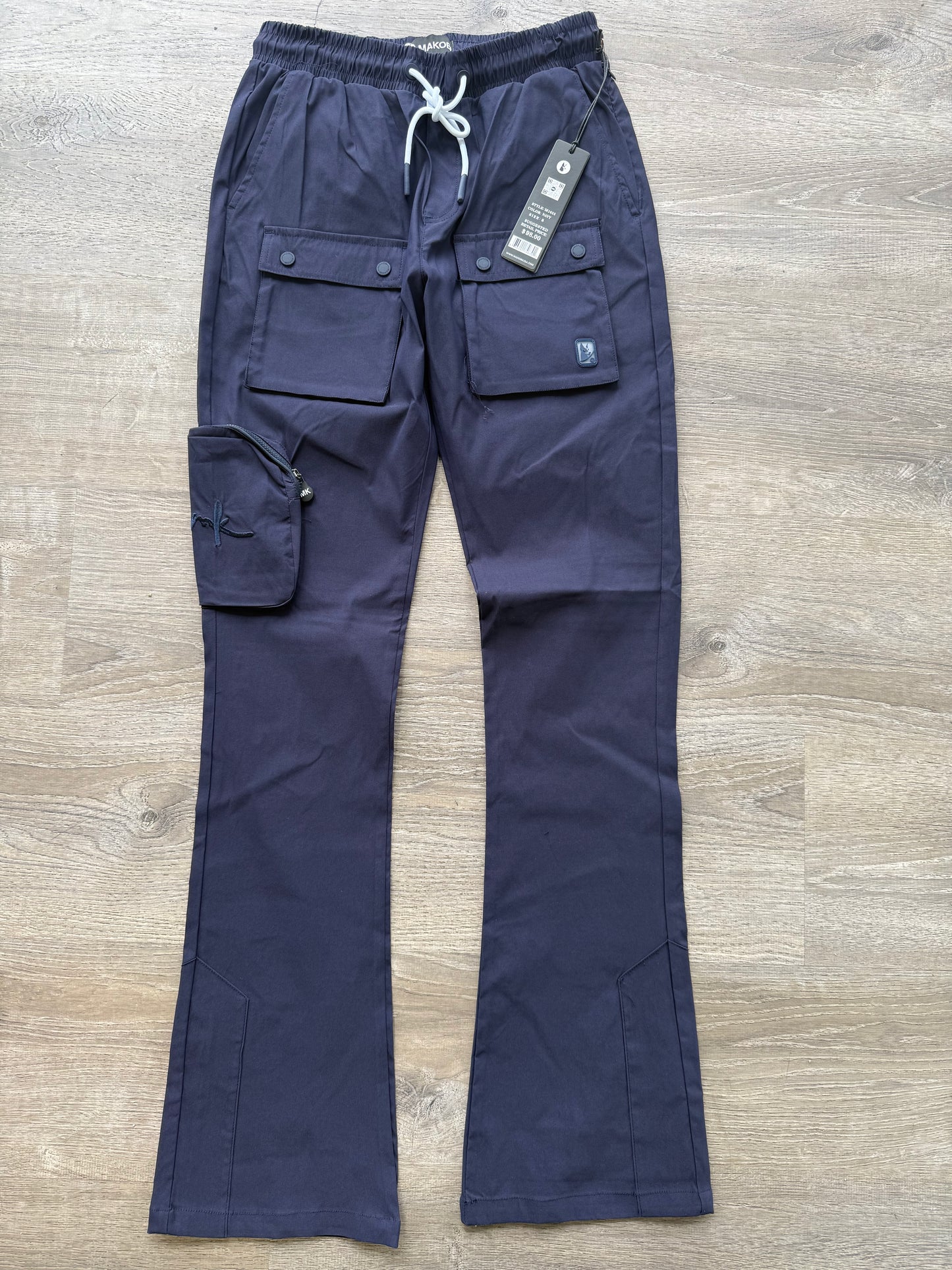 Makobi NYLON Stacked Cargo- Navy