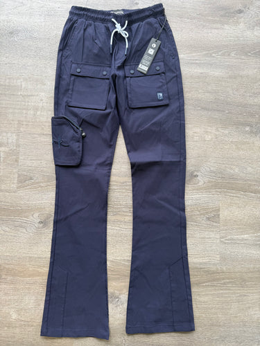 Makobi NYLON Stacked Cargo- Navy