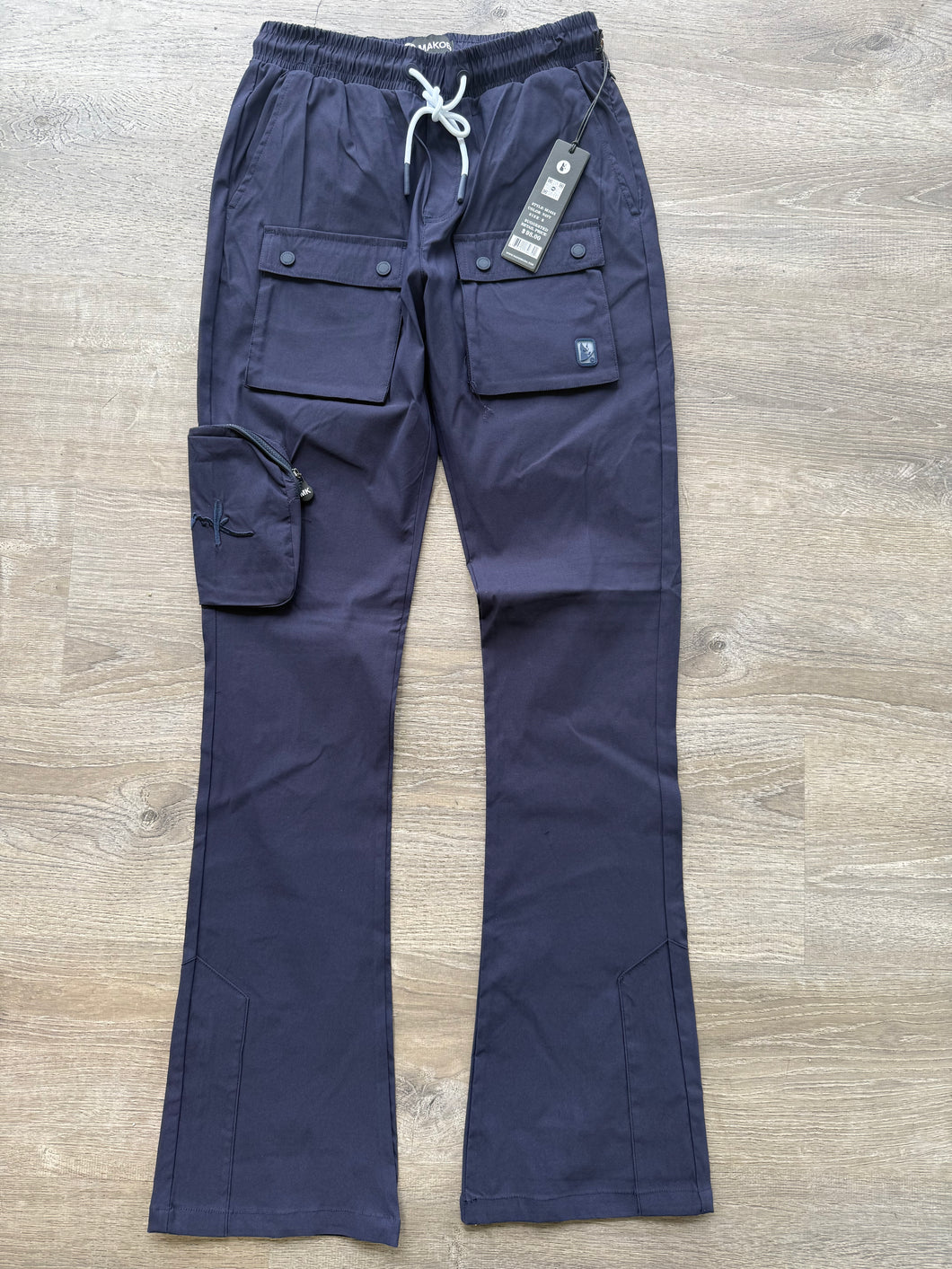 Makobi NYLON Stacked Cargo- Navy