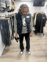 StyleGods Chenille Angel  Houndstooth Hoodie - White/Black