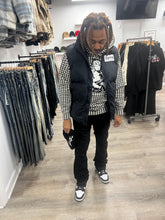 StyleGods Chenille Angel Bubble Vest - Black/White