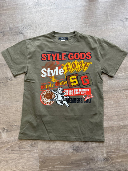 StyleGods Members Only T Shirt - Vintage Olive