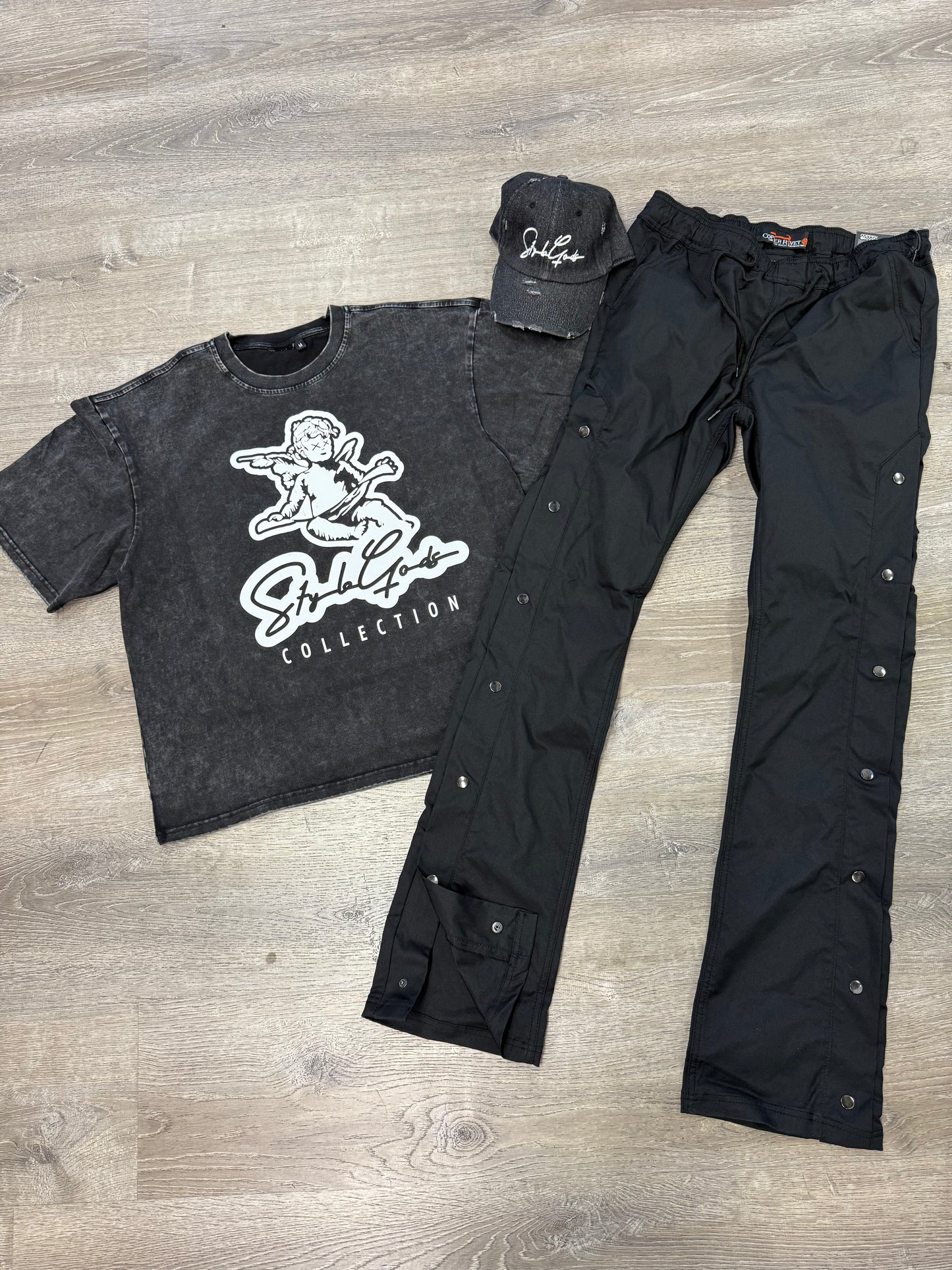 StyleGods Angel Crop T  - Vintage Black