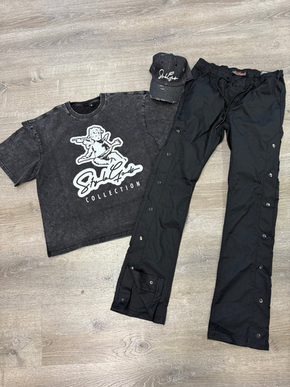 StyleGods Angel Crop T  - Vintage Black