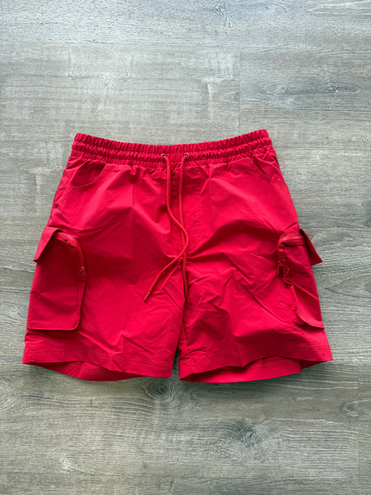Rebel Nylon Cargo Short - Red