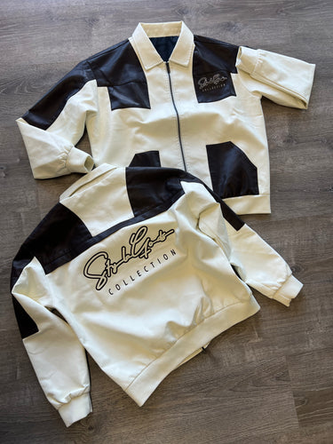 StyleGods Leather Jacket - Brown\Cream