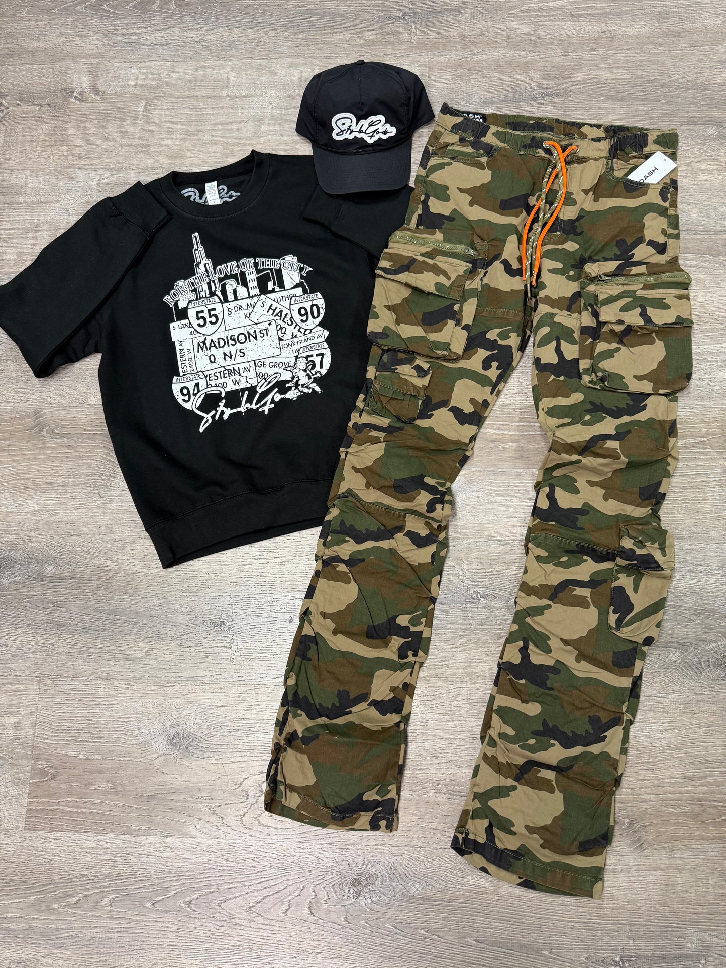 StyleGods City Crewneck SweatShirt - Black