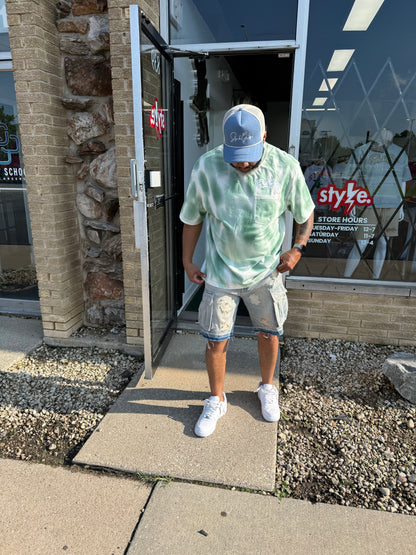 StyleGods Angel Paint T Shirt- White\Green\Black