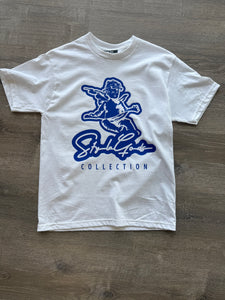 StyleGods Angel T Shirt - White\Royal