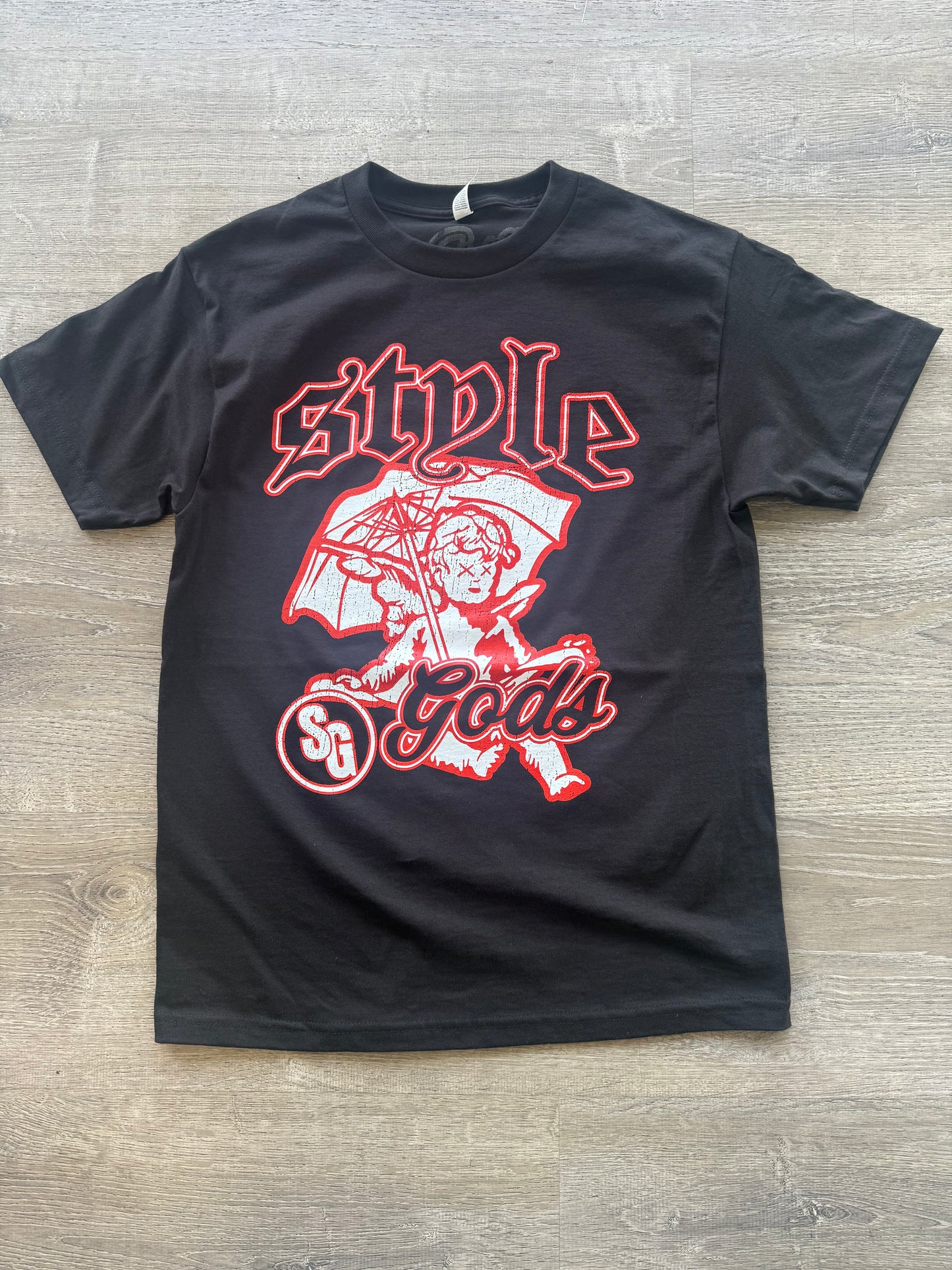 StyleGods Umbrella T Shirt -  Black\White\Red