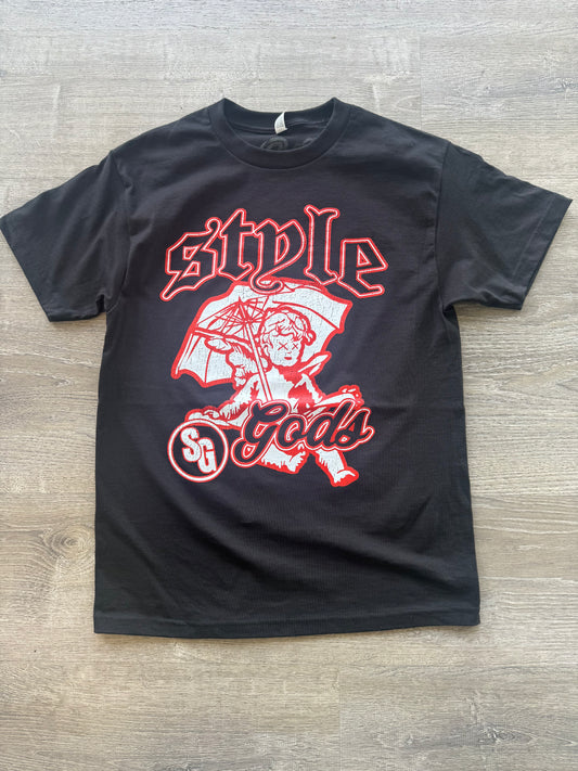 StyleGods Umbrella T Shirt -  Black\White\Red