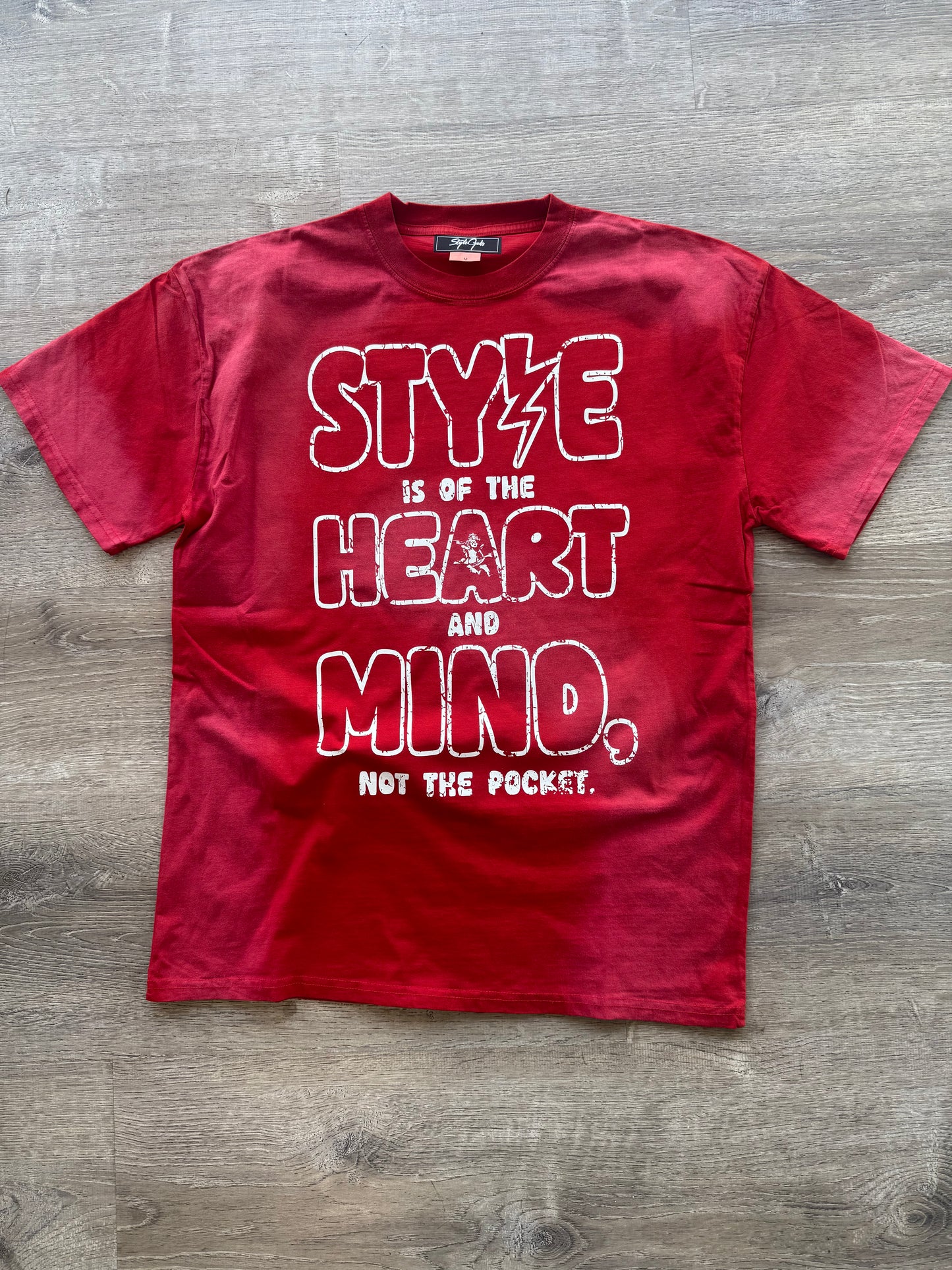 StyleGods Style Heart Mind T Shirt - Vintage Red
