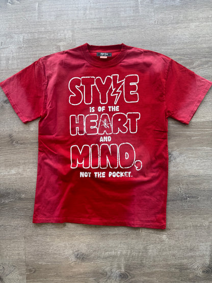 StyleGods Style Heart Mind T Shirt - Vintage Red