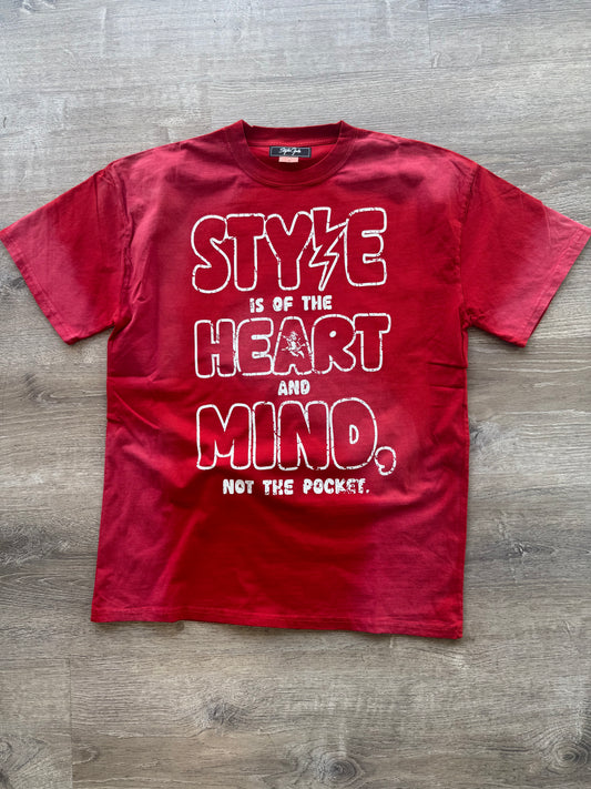 StyleGods Style Heart Mind T Shirt - Vintage Red