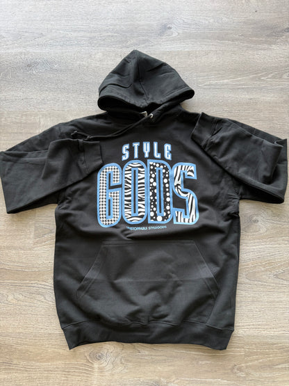 StyleGods Black Gamma Hooded SweatShirt - Black