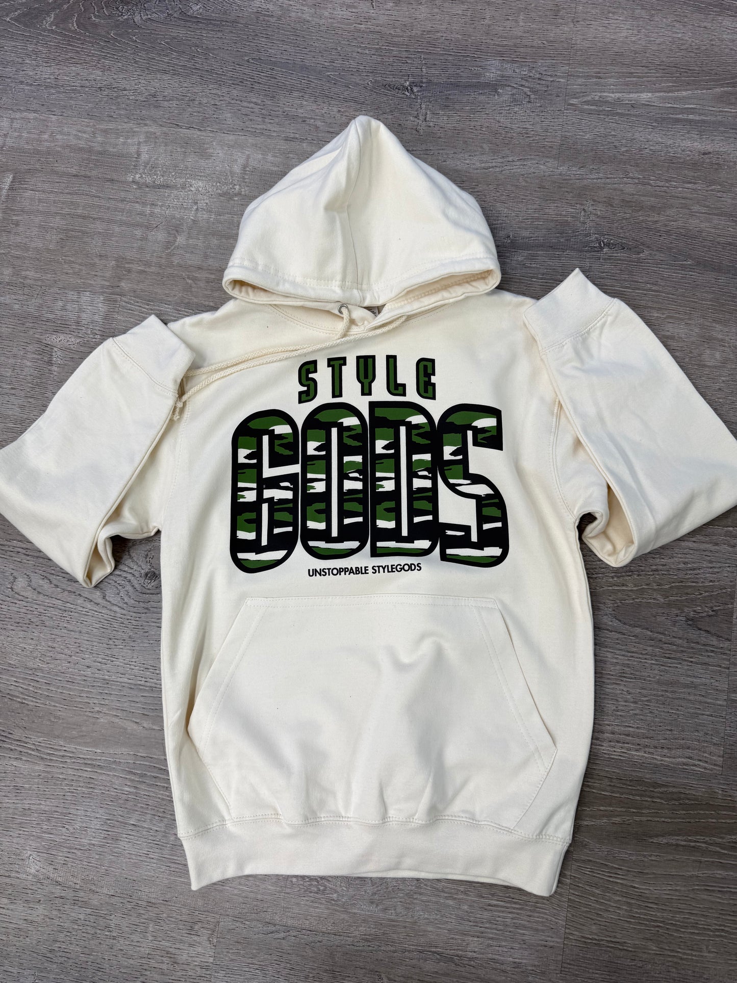 StyleGods Camo Style Hoodie SweatShirt - Tan\Multi