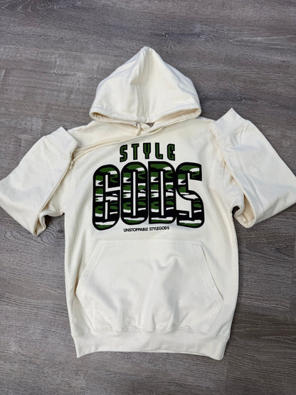 StyleGods Camo Style Hoodie SweatShirt - Tan\Multi