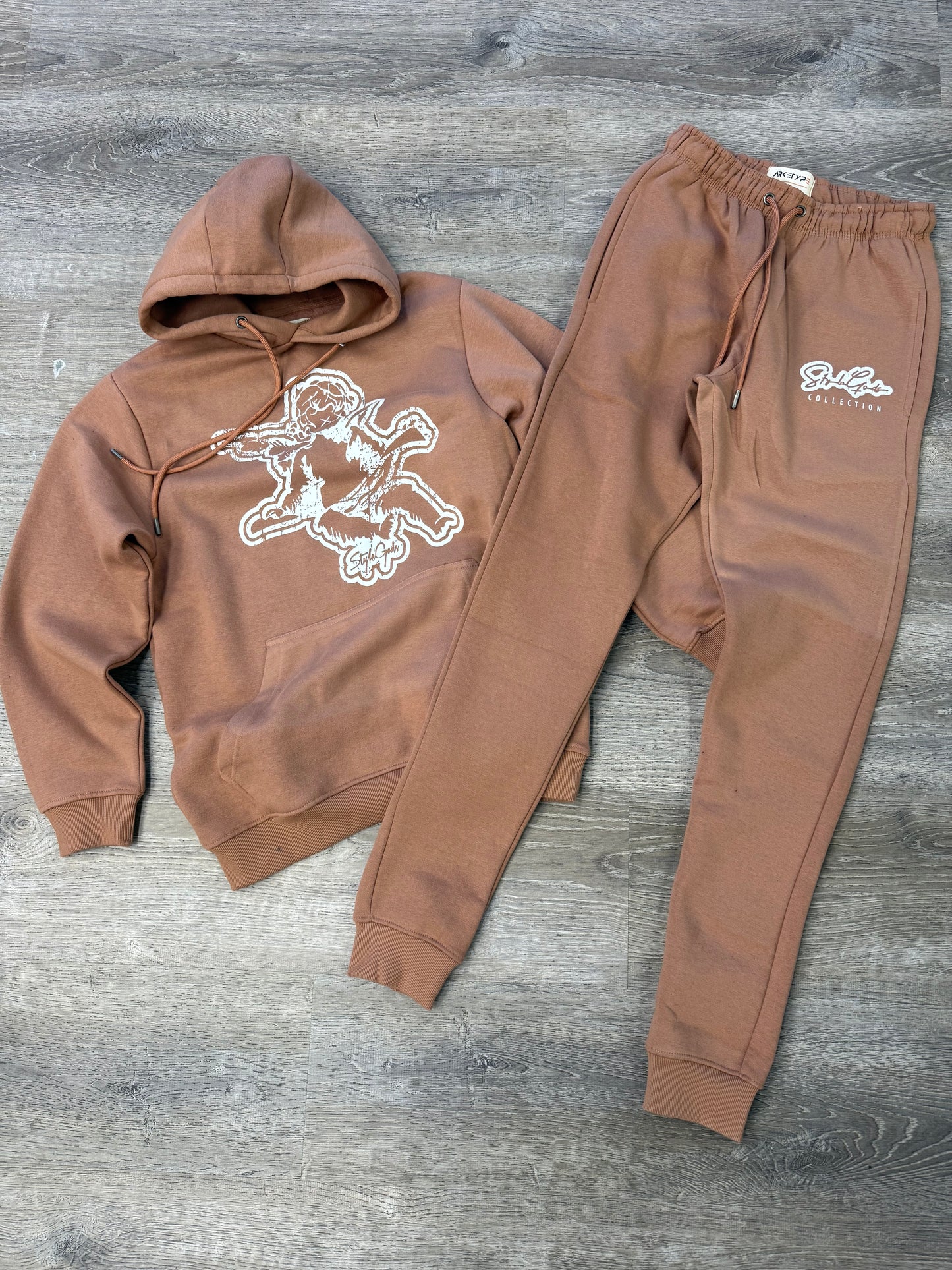 StyleGods Angel Jogging Suit -  Brown