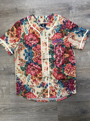 StyleGods Floral Button Up Jersey - Multi Color