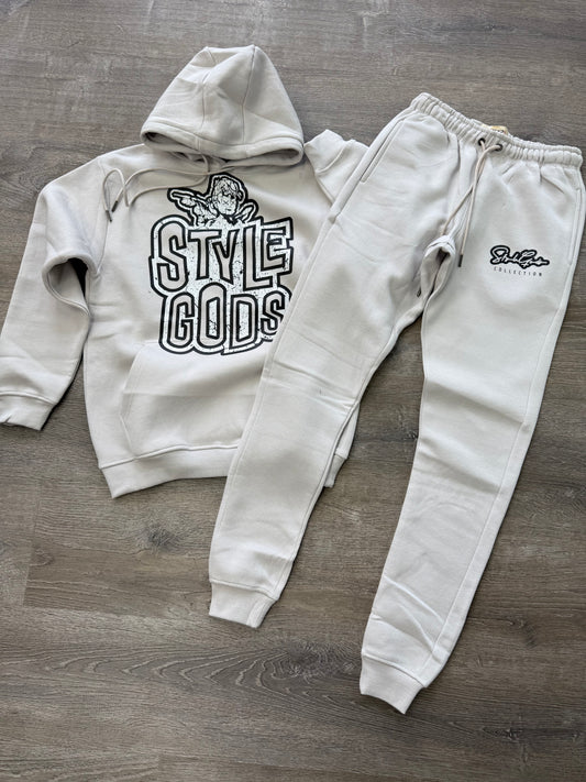 StyleGods Angel Jogging Suit -  Cloud\Black\White