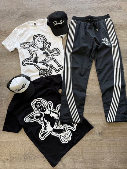 StyleGods Angel Nylon Joggers-Black