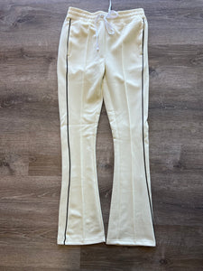 Rebel Minds STACKED Track Pants- Cream