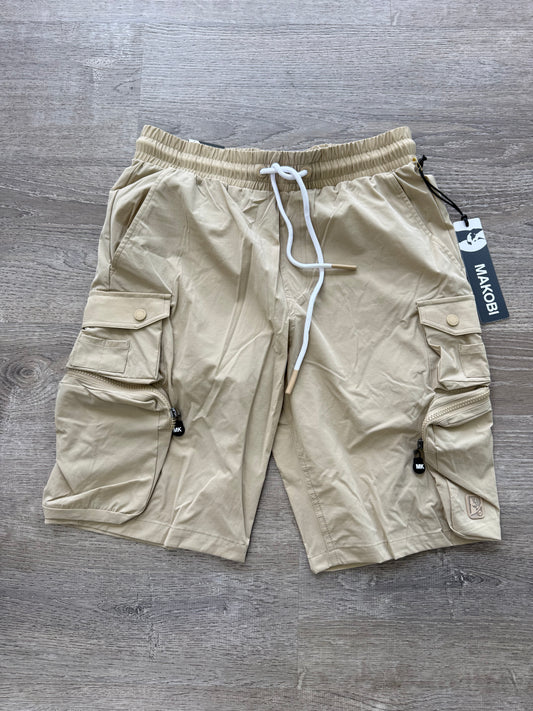 Makobi NYLON Cargo Shorts Khaki